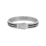 Noir Line Silver Erkek Bileklik