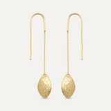 Leaf Earrings in 14K Solid Gold