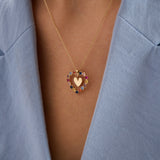 Bouquet Heart 14 Ayar Altın Kadın Kolye