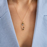 Pırlanta Taşlı Garden 14 Ayar Altın Kadın Kolye