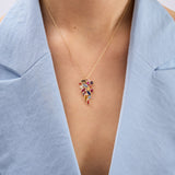 Garden Grape Pırlanta Taşlı 14 Ayar Altın Kadın Kolye