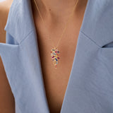 Garden Grape Pırlanta Taşlı 14 Ayar Altın Kadın Kolye