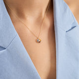 Pırlanta Taşlı Trilight 14 Ayar Altın Kadın Kolye