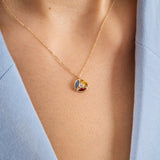 Pırlanta Taşlı Trilight 14 Ayar Altın Kadın Kolye