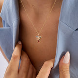 Grape Pırlanta Taşlı 14 Ayar Altın Kadın Kolye