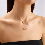 River Pırlanta Taşlı 14 Ayar Altın Kadın Kolye