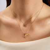 Ruby Bloom 14 Ayar Altın Kadın Kolye