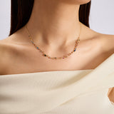 Rainbow Cluster 14 Ayar Altın Kadın Kolye