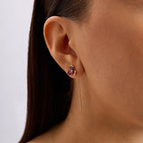 Caliora Ruby 14 Ayar Altın Küpe