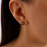 Caliora Ruby 14 Ayar Altın Küpe