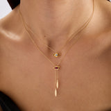 Layering Eye 14 Ayar Altın Kadın Kolye