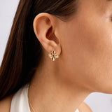 Ruby Lotus 14 Ayar Altın Kadın Küpe