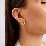 Ruby Lotus 14 Ayar Altın Kadın Küpe