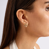 Ruby Lotus 14 Ayar Altın Kadın Küpe