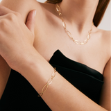 Oval Link Chain Bracelet in 14K Solid Gold