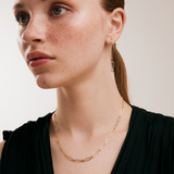 Paper Clip Choker Necklace in 14K Solid Gold