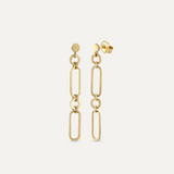 Paper Clip Earrings in 14K Solid Gold