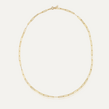 Paper Clip Layering Necklace in 14K Solid Gold