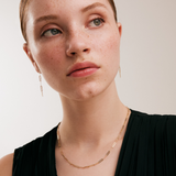 Paper Clip Layering Necklace in 14K Solid Gold