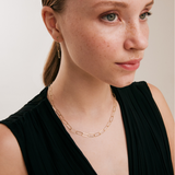 Paperclip Choker Necklace in 14K Solid Gold