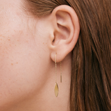Question Mark Earrings in 14K Solid Gold