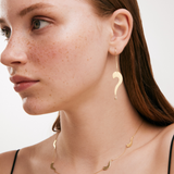 Question Mark Threader Earrings in 14K Solid Gold