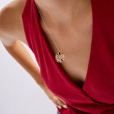 Pırlanta Taşlı Celest 14 Ayar Altın Kadın Kolye