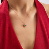 Pırlanta Taşlı Luminous 14 Ayar Altın Kadın Kolye