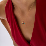 Pırlanta Taşlı Luminous 14 Ayar Altın Kadın Kolye