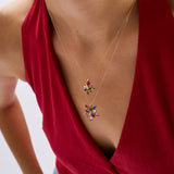 Pırlanta Taşlı Luminous 14 Ayar Altın Kadın Kolye