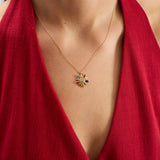 Rainbow Star Pırlanta Taşlı 14 Ayar Altın Kadın Kolye