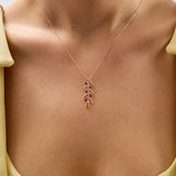 Sapphire Grape 14 Ayar Altın Kadın Kolye