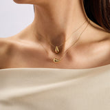 Ruby Star Teardrop 14 Ayar Altın Kadın Kolye