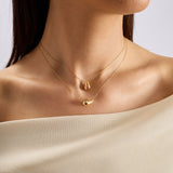 Ruby Star Teardrop 14 Ayar Altın Kadın Kolye