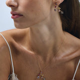 Pırlanta Taşlı Floricane 14 Ayar Altın Kadın Kolye