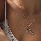 Pırlanta Taşlı Floricane 14 Ayar Altın Kadın Kolye